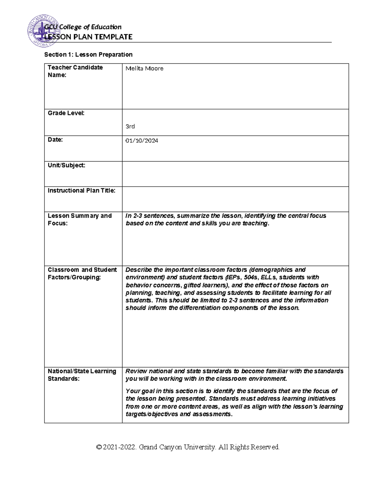 Coe-lesson-plan-template (2) - LESSON PLAN TEMPLATE Section 1: Lesson ...