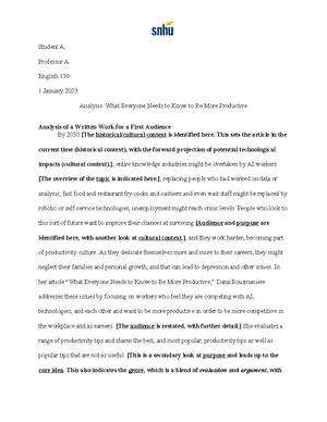 ENG 130 Module Four Preliminary Introduction Template completed word ...