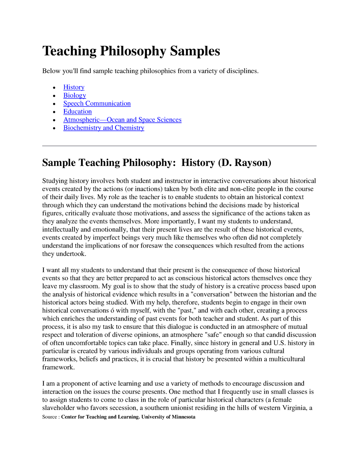 sample learner centered teaching philosophy essay