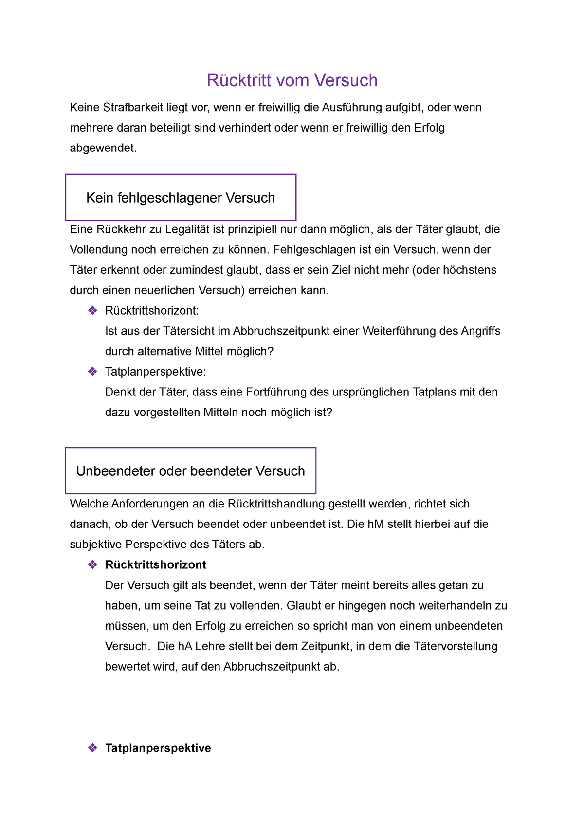 Rücktritt Vom Versuch Fallprüfungsschema - Rücktritt Vom Versuch Keine ...