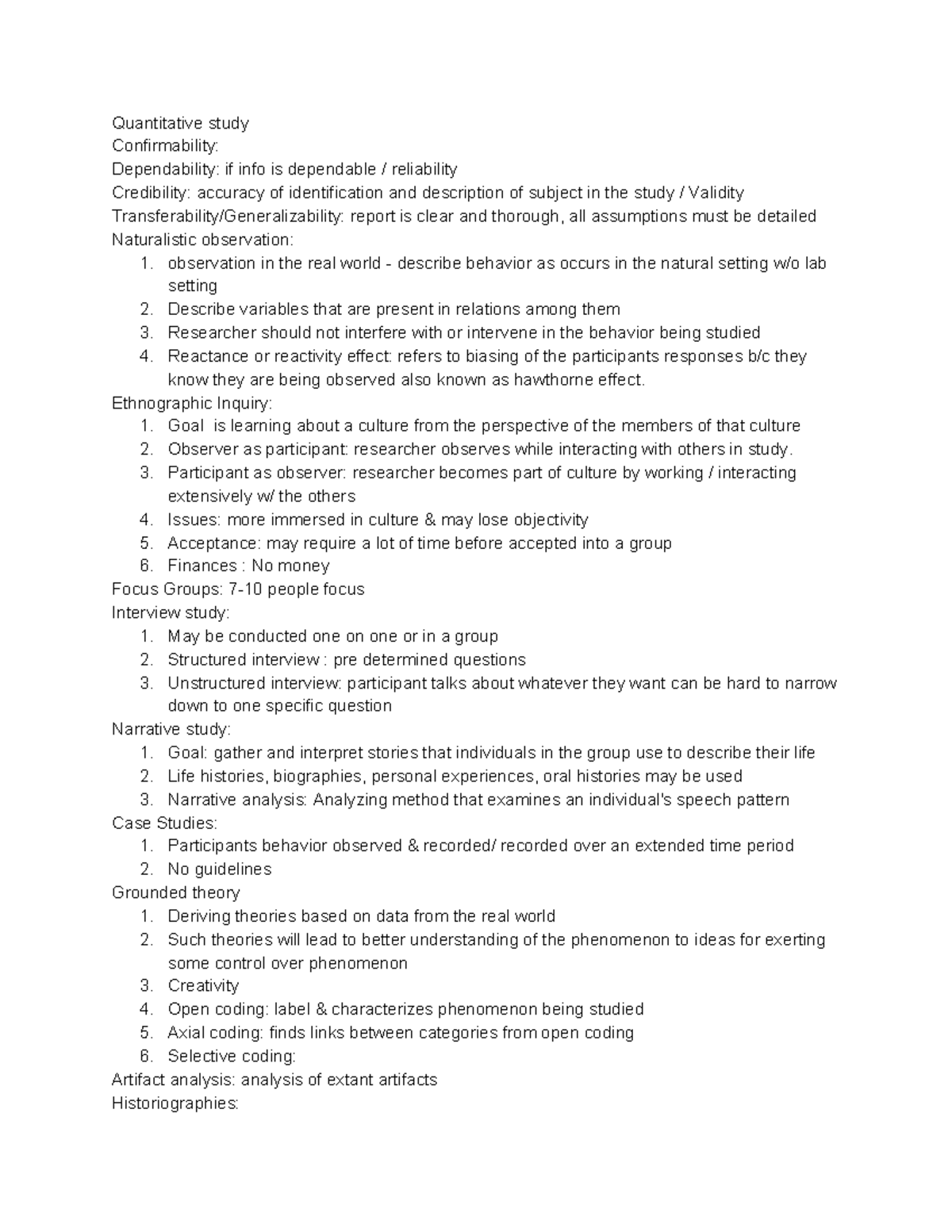 quantitative study description - Quantitative study Confirmability ...