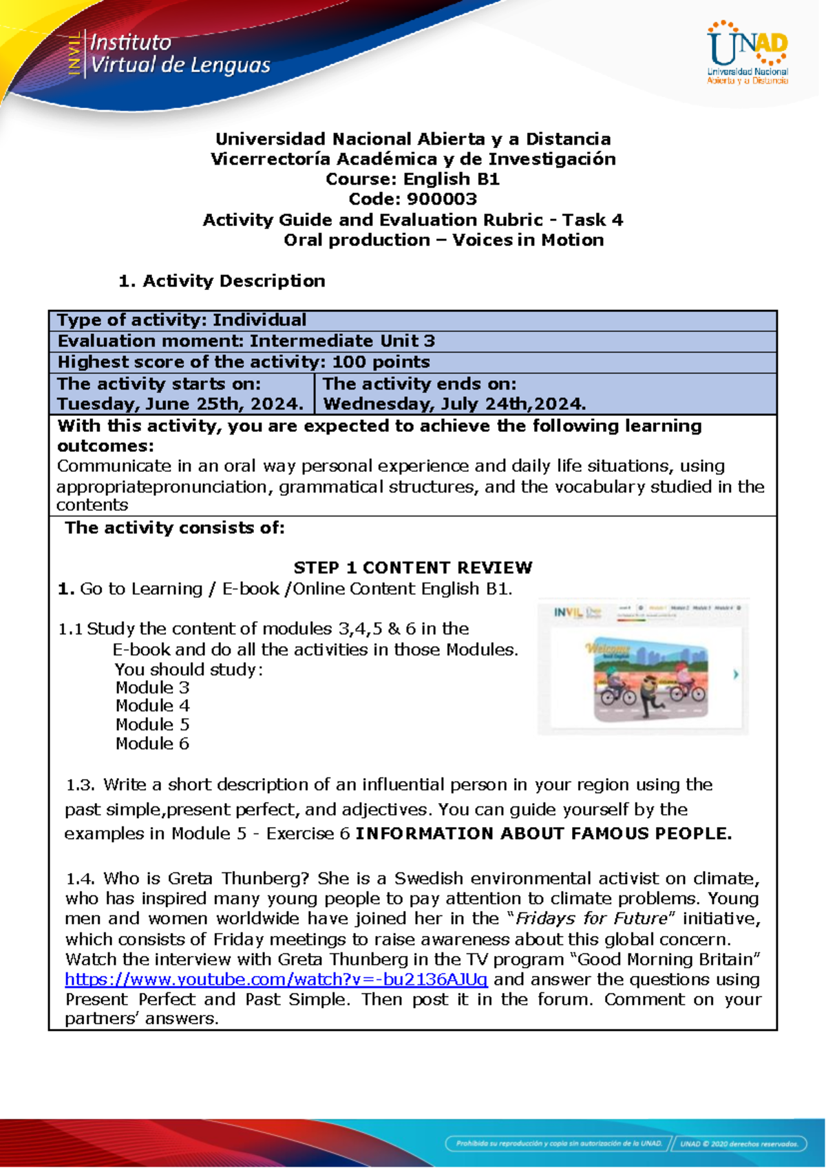 Activity guide and evaluation rubric-unit 3 -Task 4 Voices in Motion-2 ...