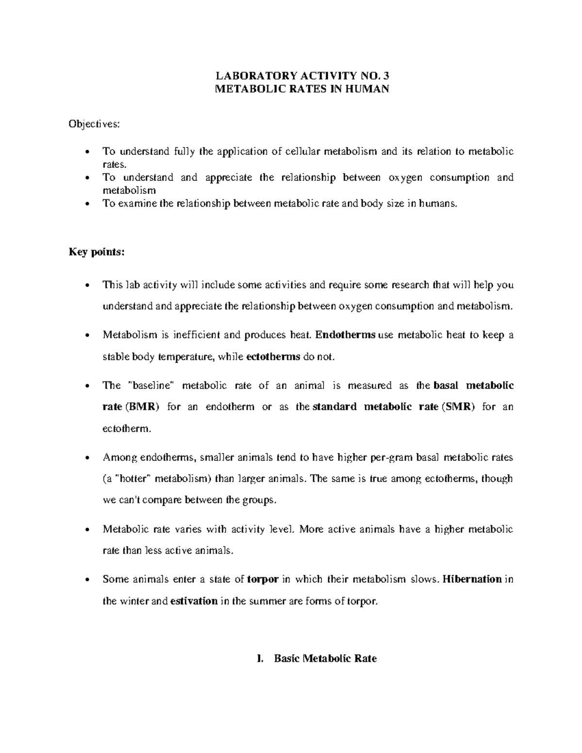 LAB NO.3 ANATOMY AND PHYSIOLOGY - LABORATORY ACTIVITY NO. 3 METABOLIC ...