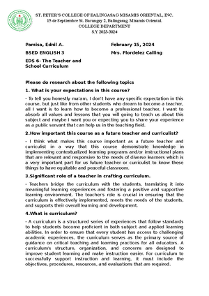 Philippine Lit 1 - Summary BSED English - 15 de Septiembre St. Barangay ...