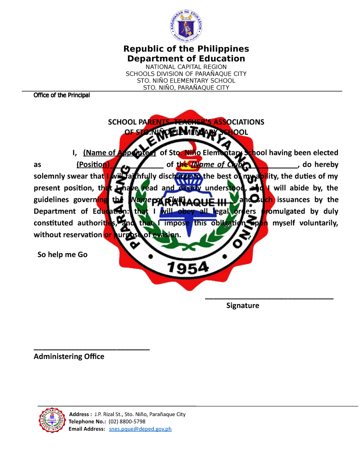 Duties And Responsibilities Of Faculty Club Officers Deped