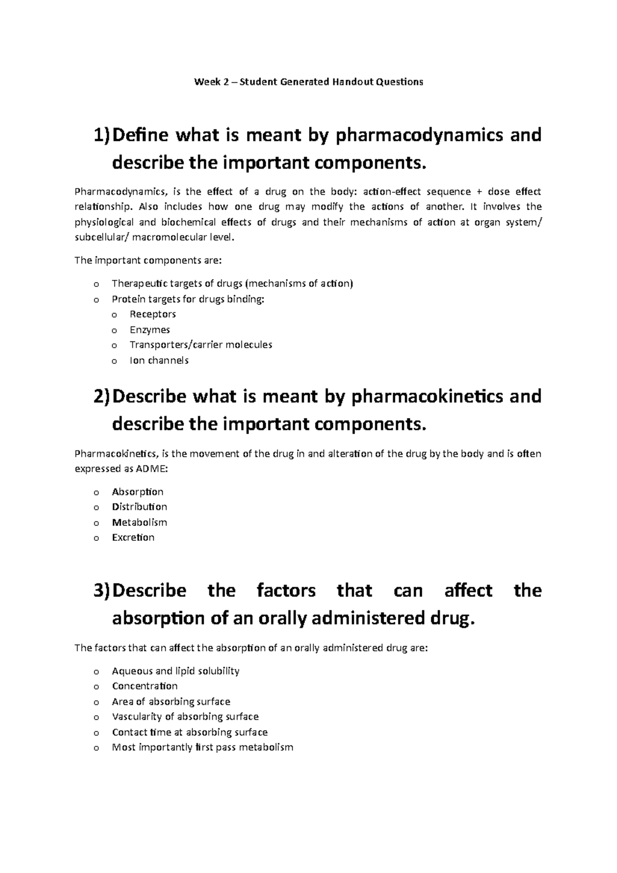 Week 2 - Student generated handout questions Version 2 - Week 2 ...