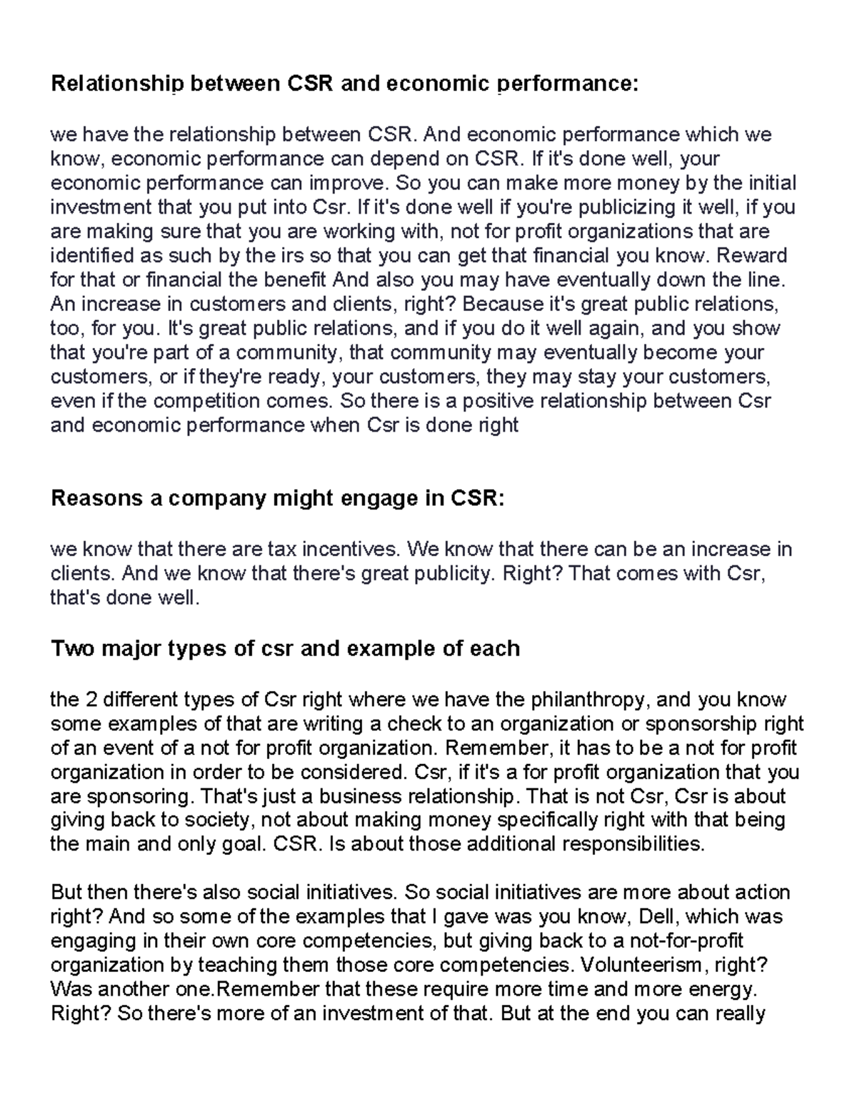 Lab 4 - jbkb, - Relationship between CSR and economic performance: we ...