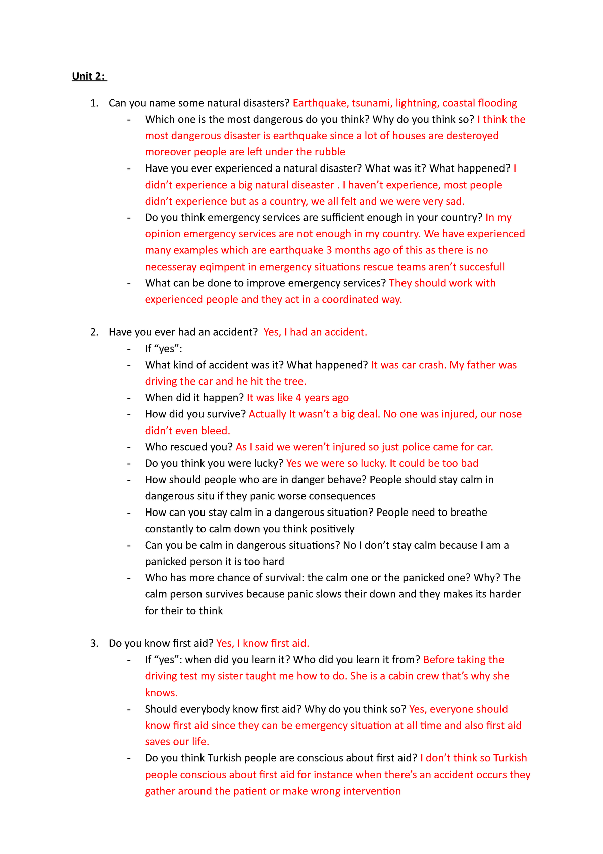 Pst - hvvhvhv - Unit 2: Can you name some natural disasters? Earthquake ...