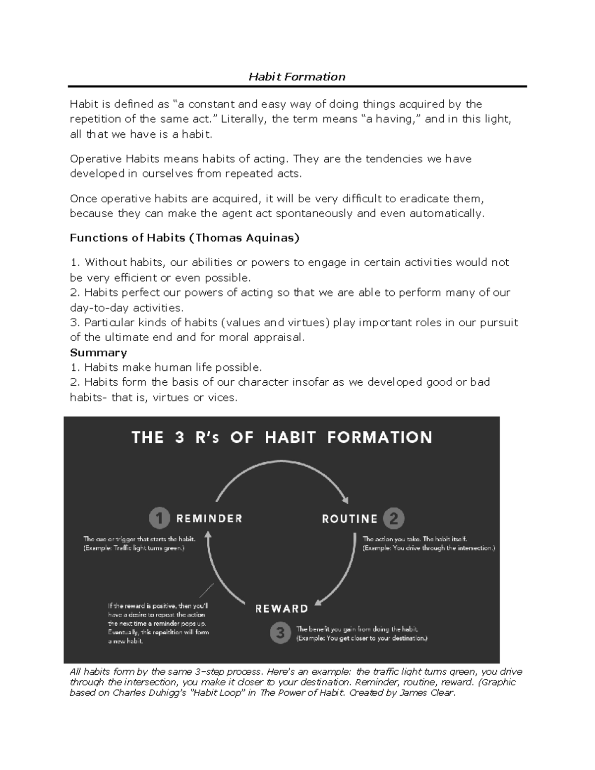 Habit Formation - Habit Formation Habit is defined as “a constant and ...