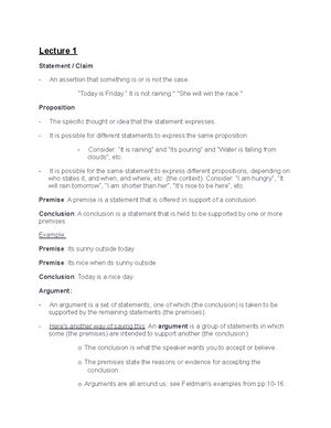 Chapter 2 Exercise Solutions - SSH105: Critical Thinking Prof. K. Kraay ...