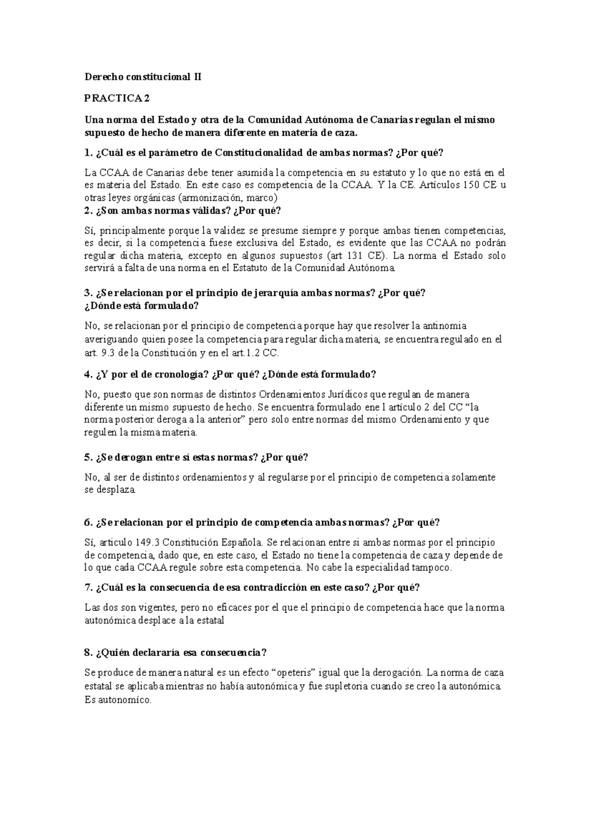Practica 2 - Derecho constitucional II PRACTICA 2 Una norma del Estado ...