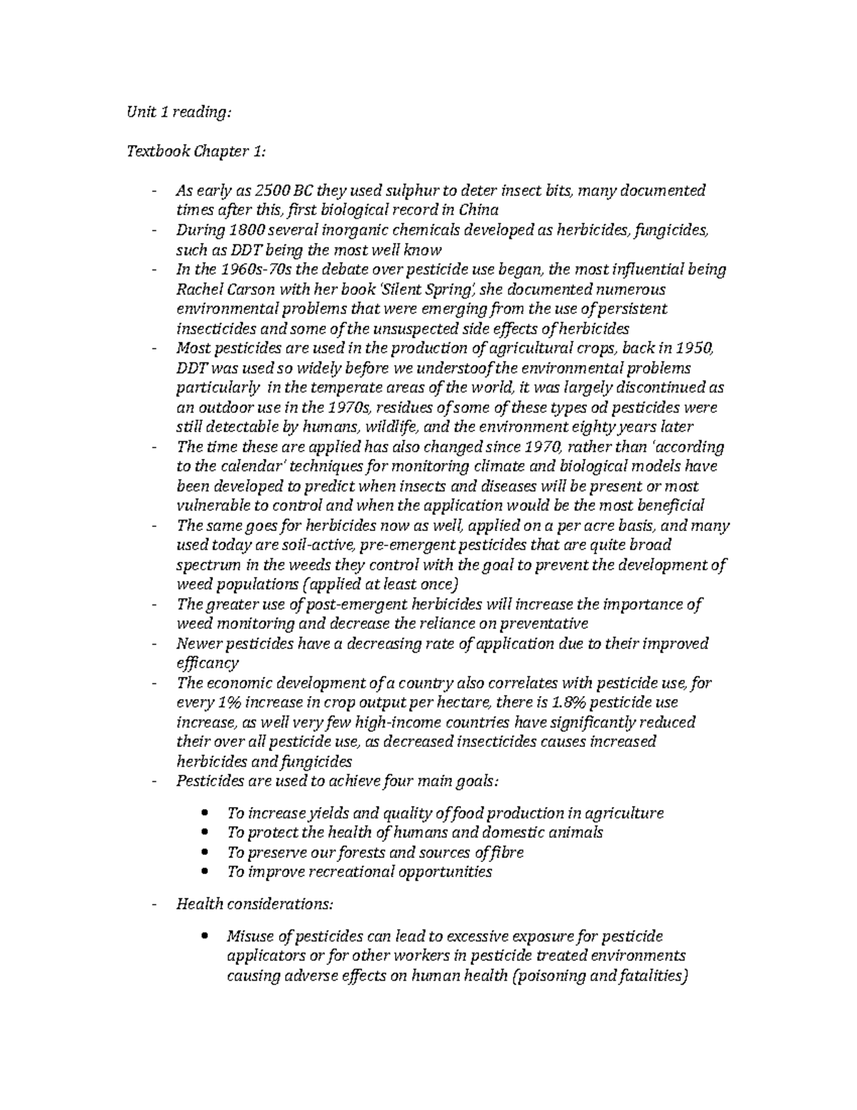Unit 1 readings - Unit 1 reading: Textbook Chapter 1: - As early as ...