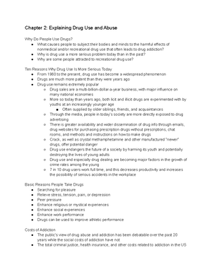 Ch 17 - Chapter 17 Notes: Drug Abuse Prevention - Chapter 17: Drug ...