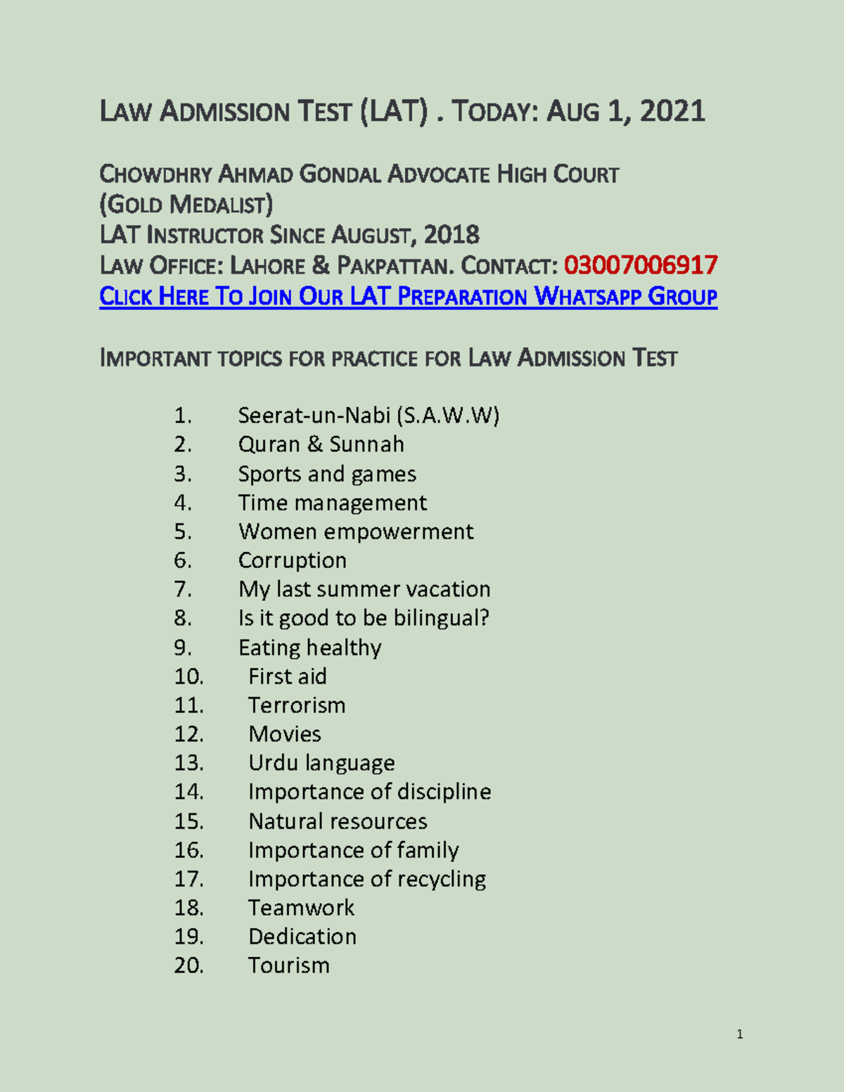 essay topics for lat test