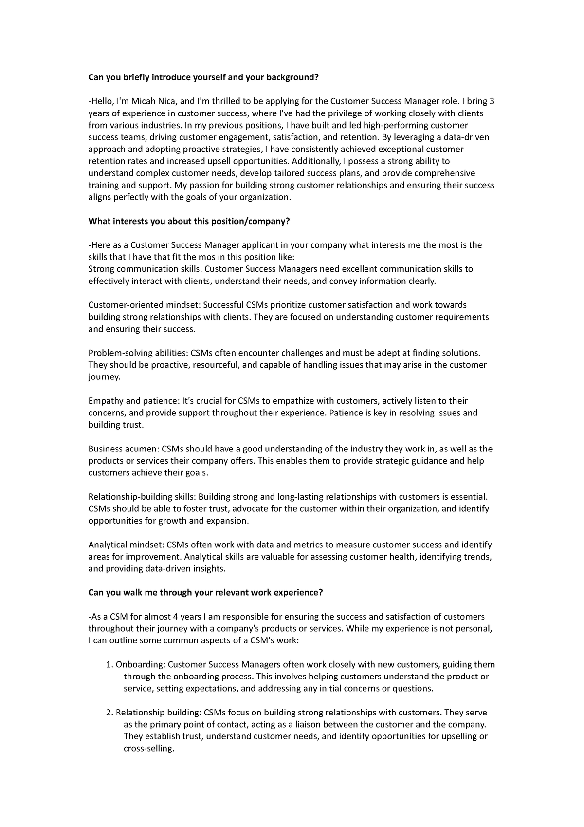 Interview Questions - Elect'l & Mechanical System - UC - Studocu