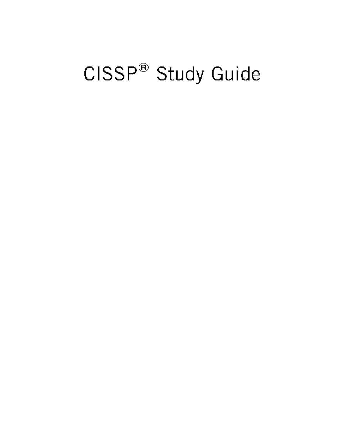 01~Front Matter - Helpful - CISSP W Study Guide Acquiring Editor ...