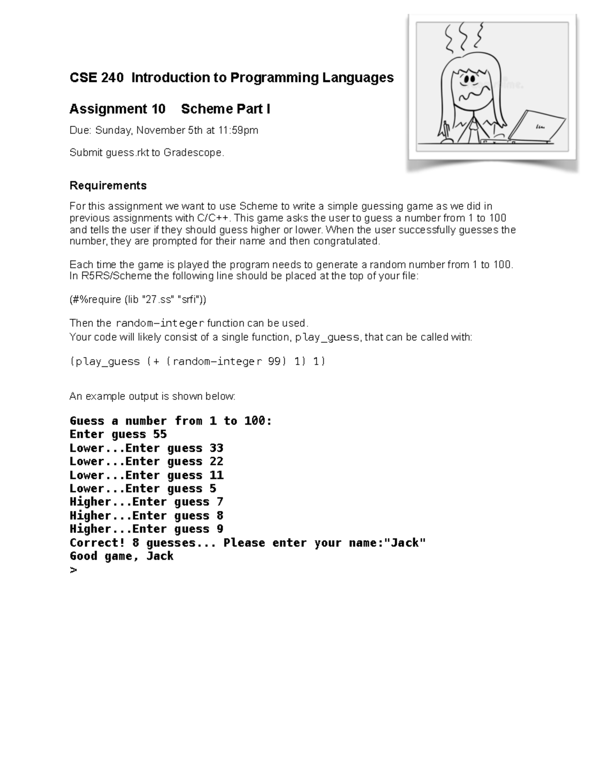 A10 A10 Assignment Cse 240 Introduction To Programming Languages