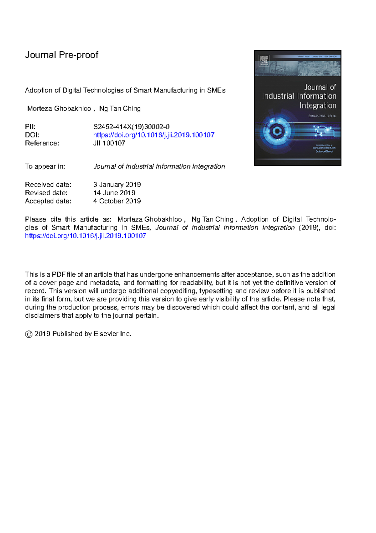 10.1016@j.jii - business intertional - Journal Pre-proof Adoption of ...