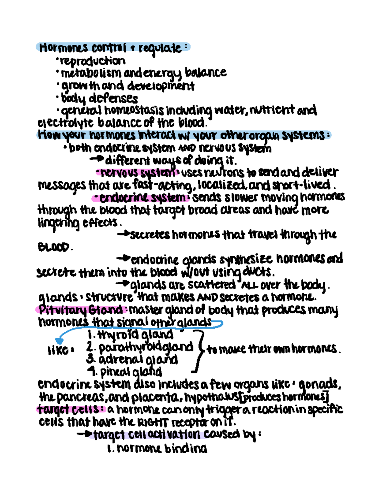 Endocrine crash course notes Hormones control r regulate reproduction metabolism and energy