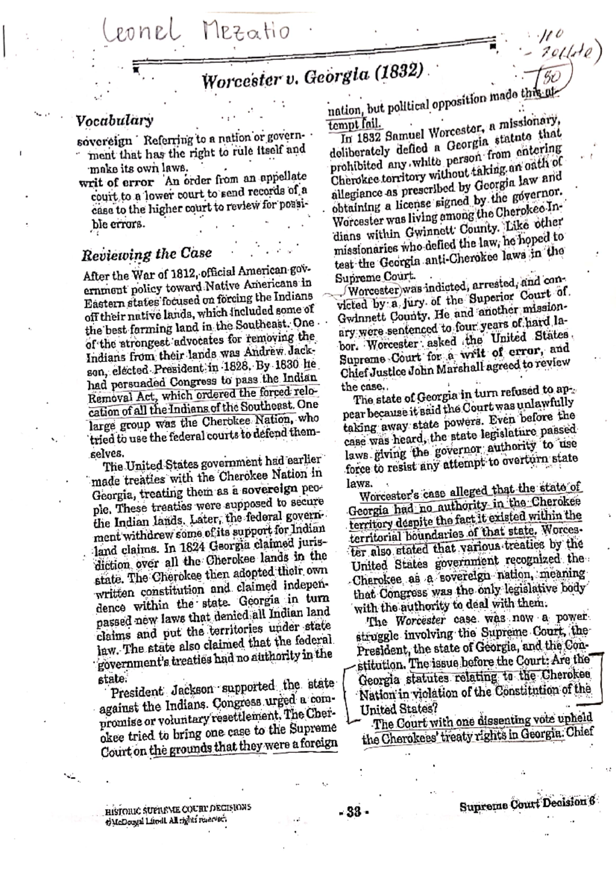 American history worcester v georgia 1832 his 132 studocu