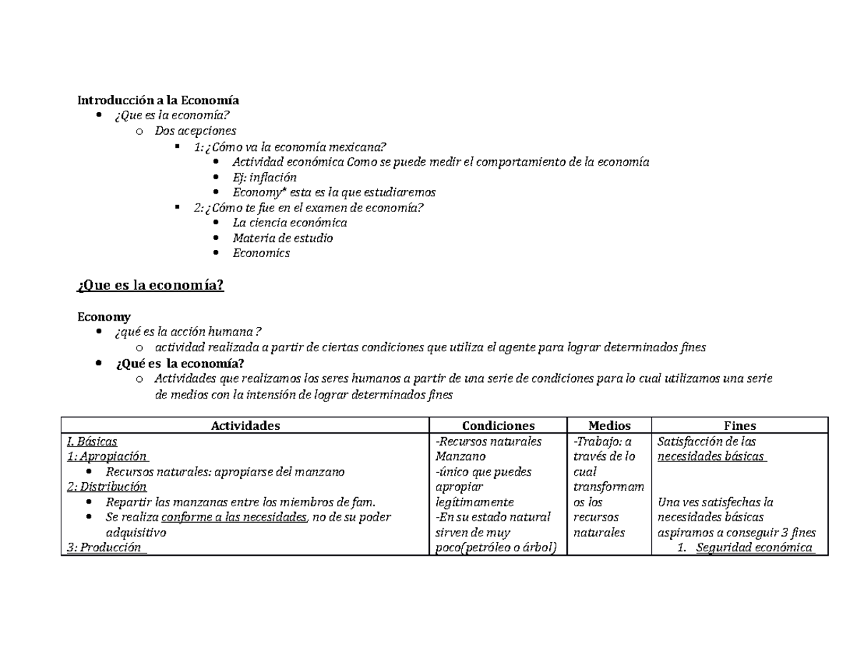 Introducción a la Economía - a la es la o Dos acepciones 1: va la