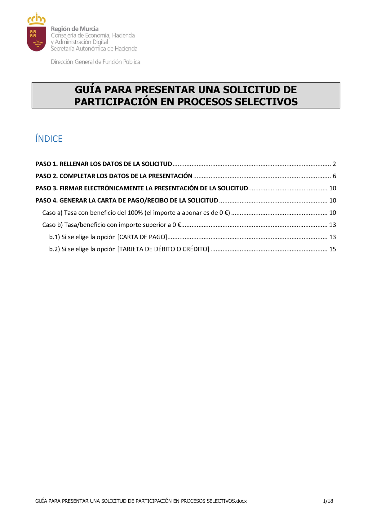 174994-GU A PARA Presentar UNA Solicitud DE Participaci N EN Procesos ...