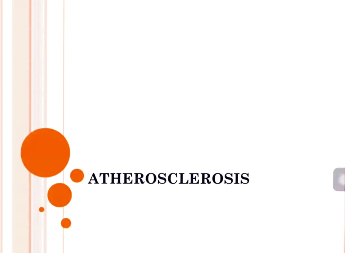 IM atherosclerosis - Docs lec ppt imd - Internal medicine - Studocu