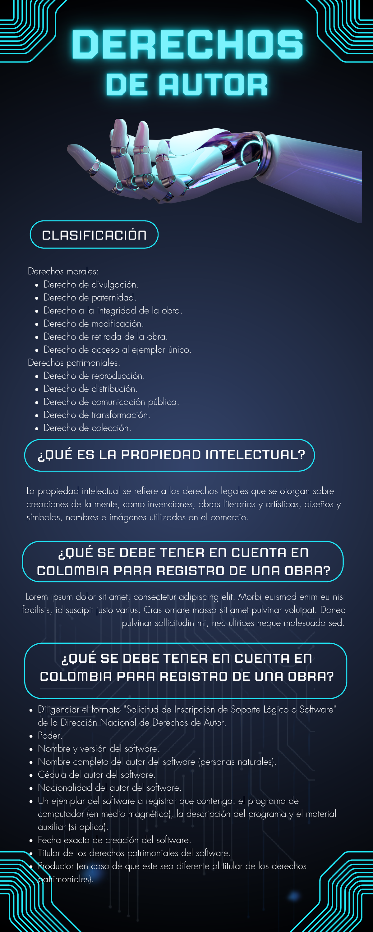 Dark Blue Artificial Intelligence Modern and Futuristic Infographic ...