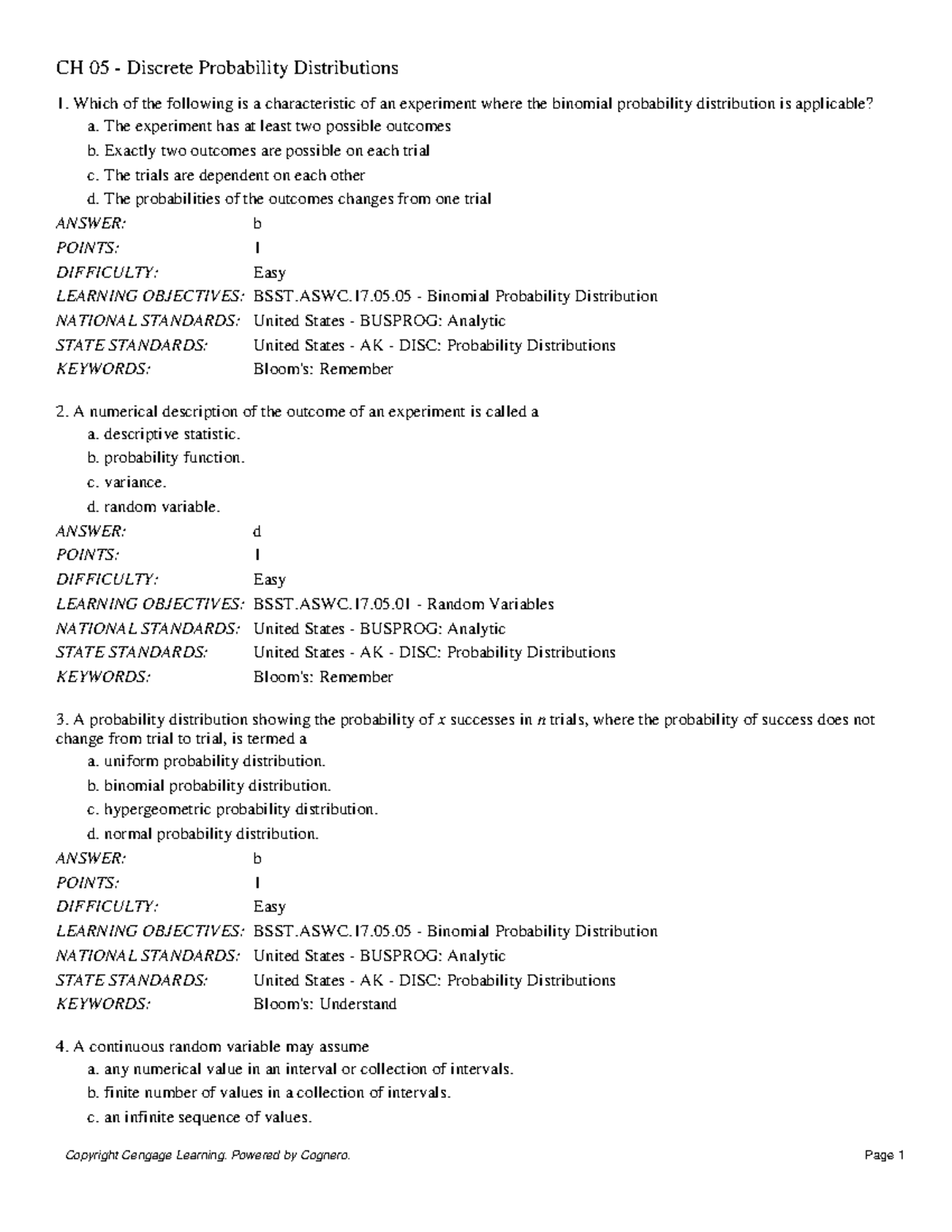 CH 05 Discrete Probability Distributions 1 Which Of The Following Is ch-05-discrete-probability-distributions-1-which-of-the-following-is
