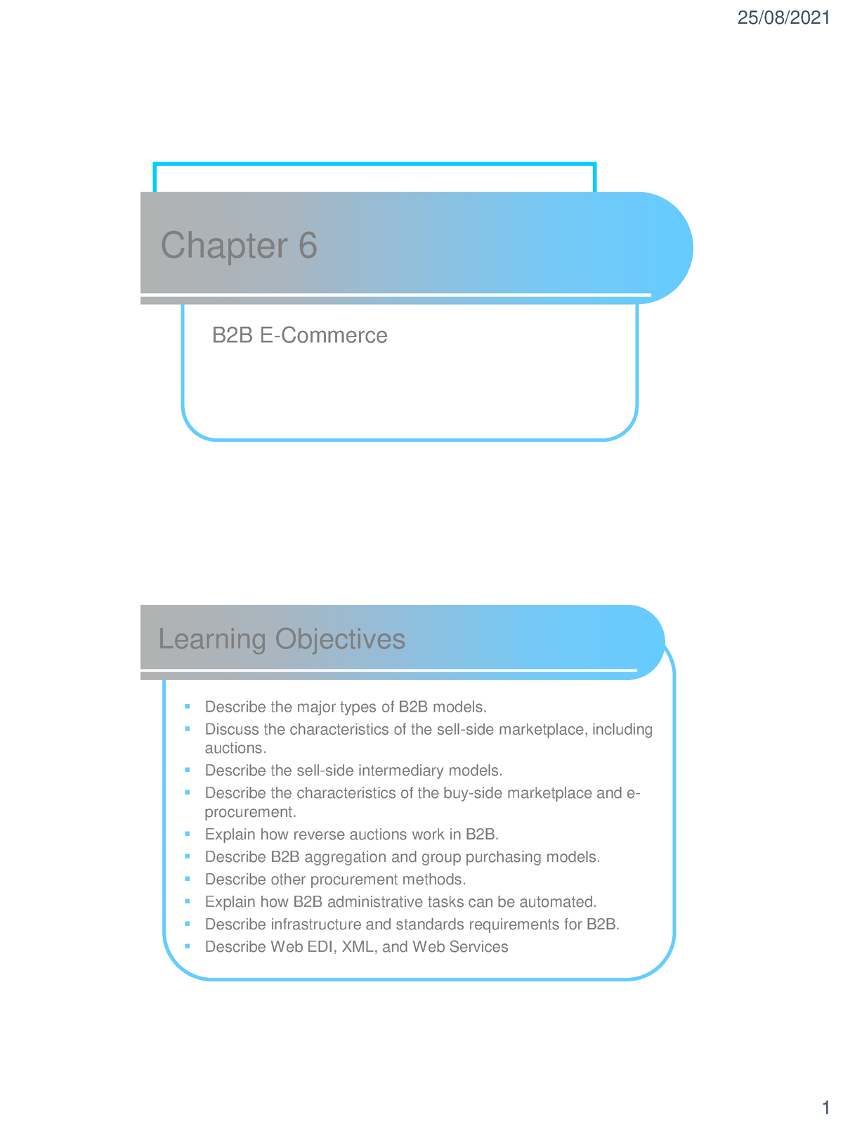 Chapter 6 Revise B2B V1 - Lecture Note - E - Commerce - NEU - Studocu