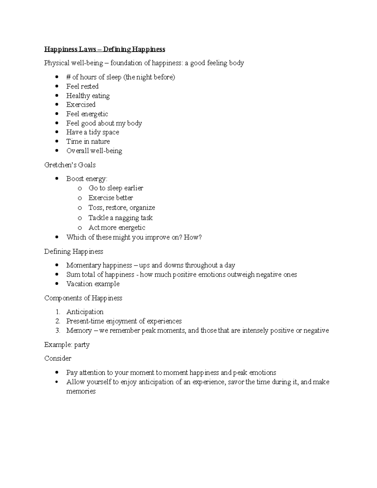 Lecture 2 Notes - B. Barton - Happiness Laws – Defining Happiness ...