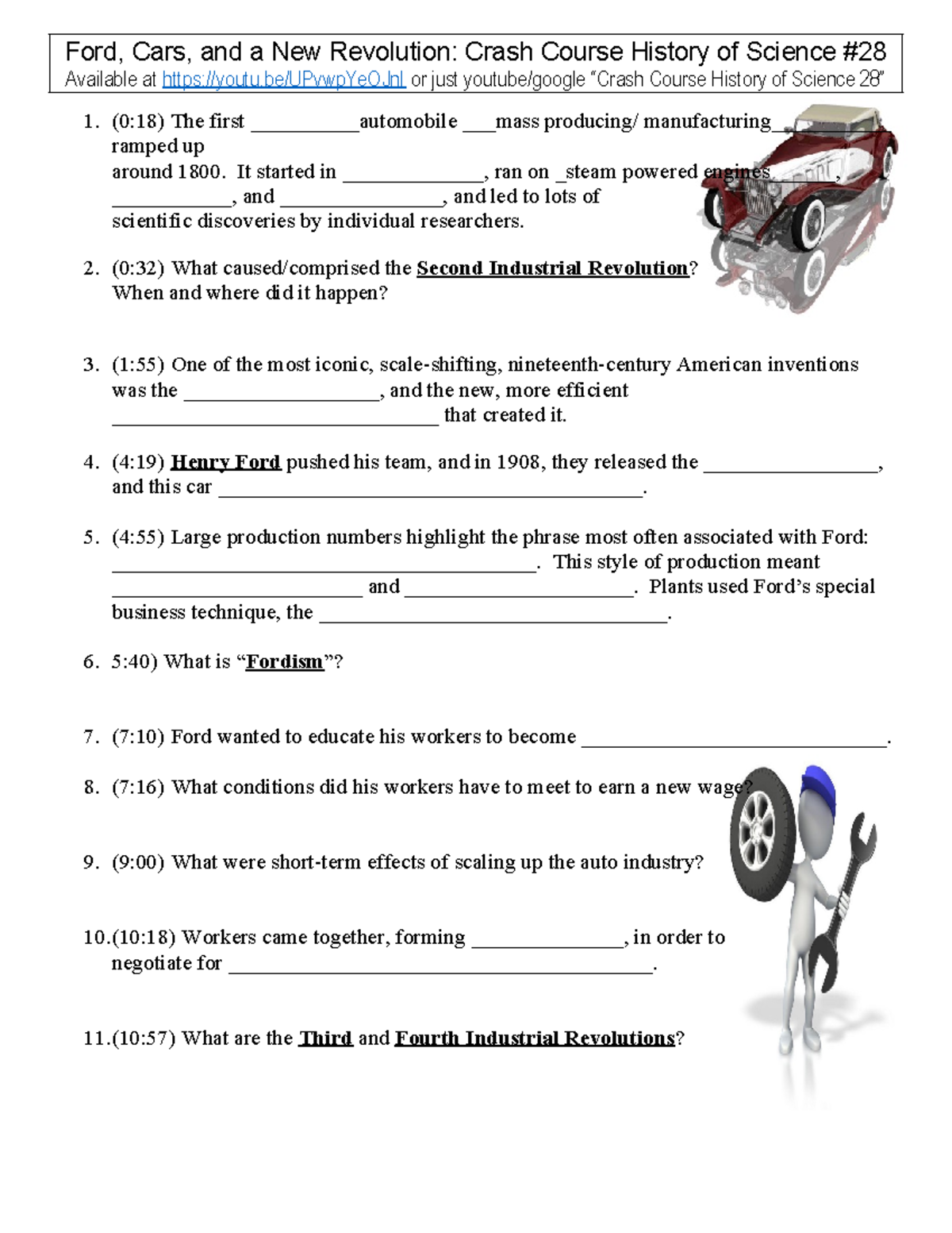 Copy of Student Crash Course Historyof Science 28Ford - Ford, Cars, and ...