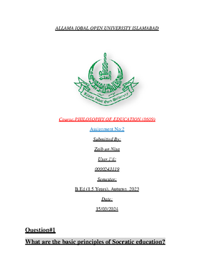 allama iqbal open university assignment tutor