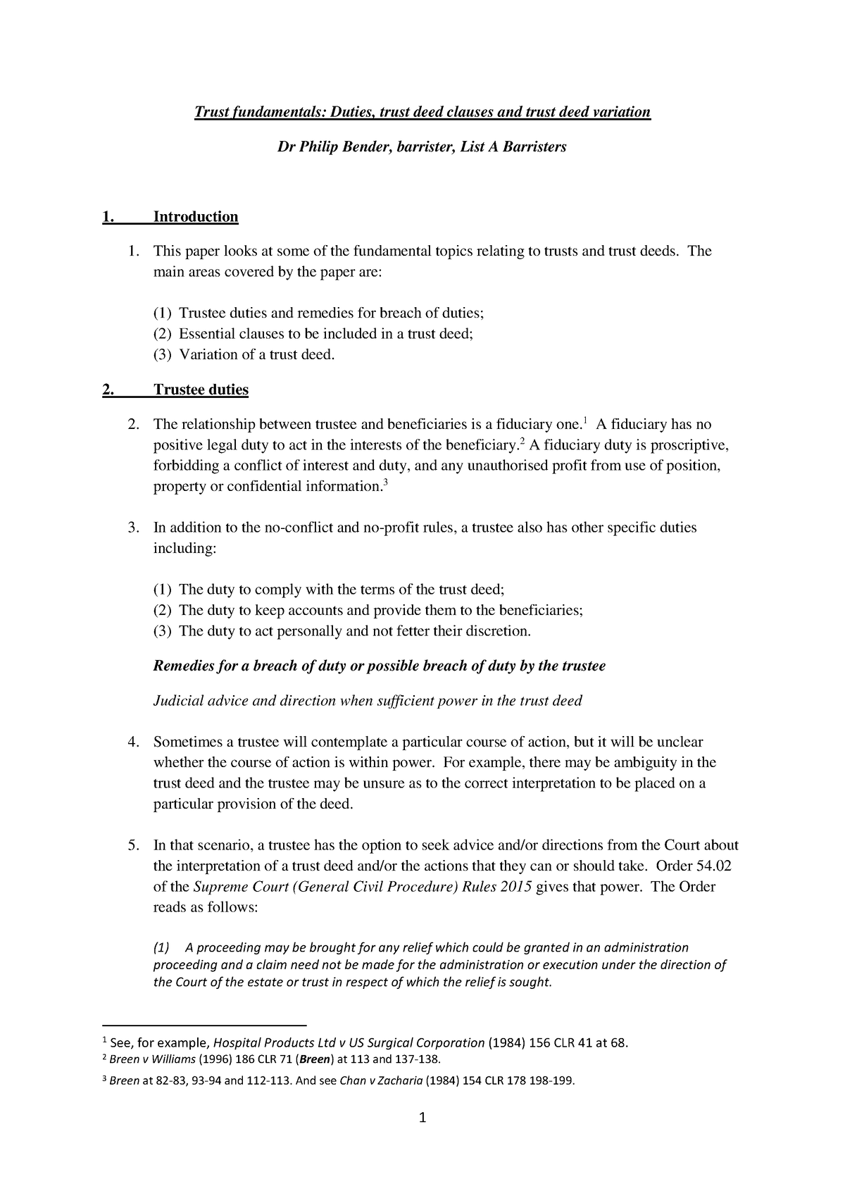 Trust Fundamentals - Good - Trust fundamentals: Duties, trust deed ...