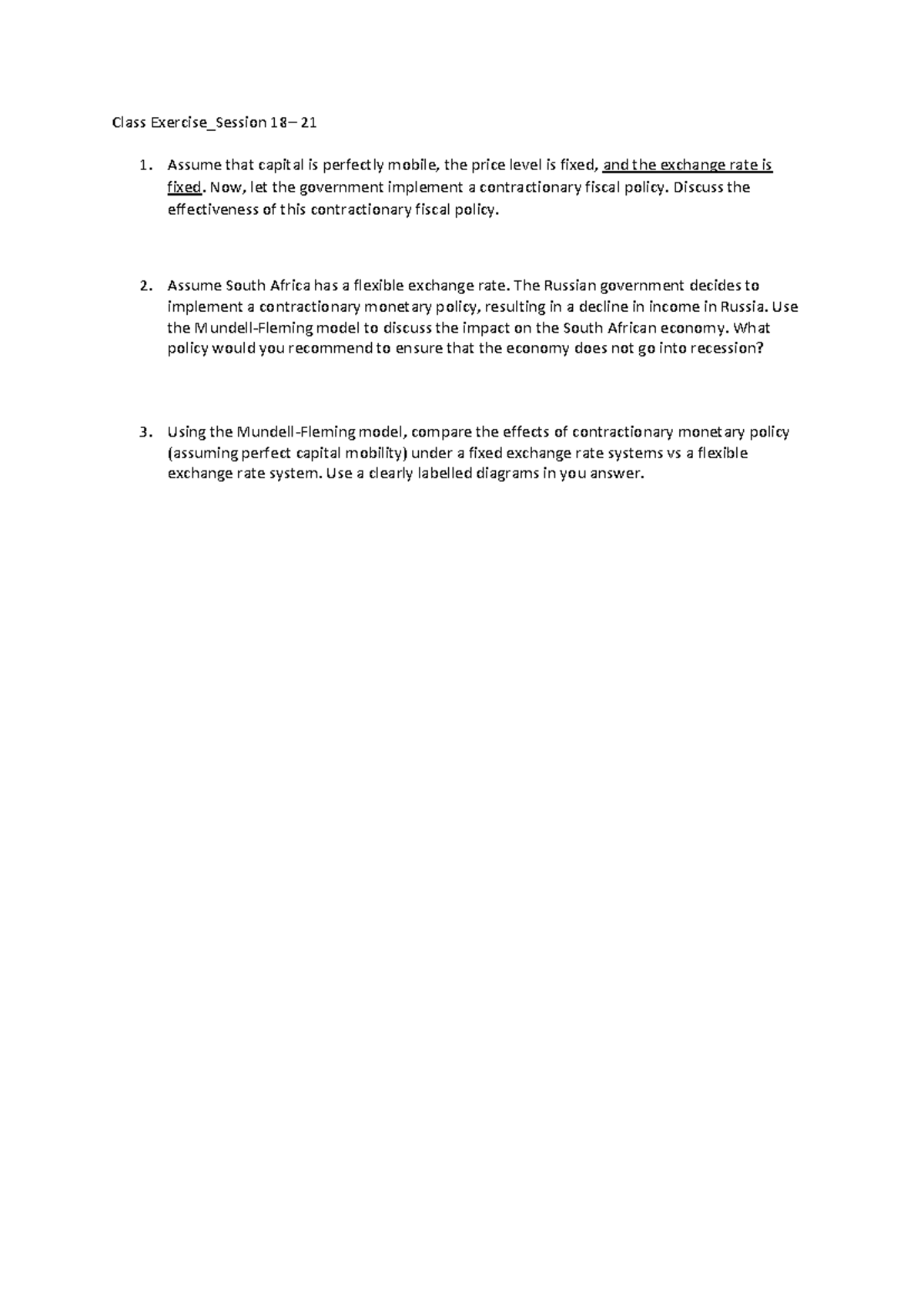 Class Exercise Session 18 - 21 - Class Exercise_Session 18 – 21 1 ...