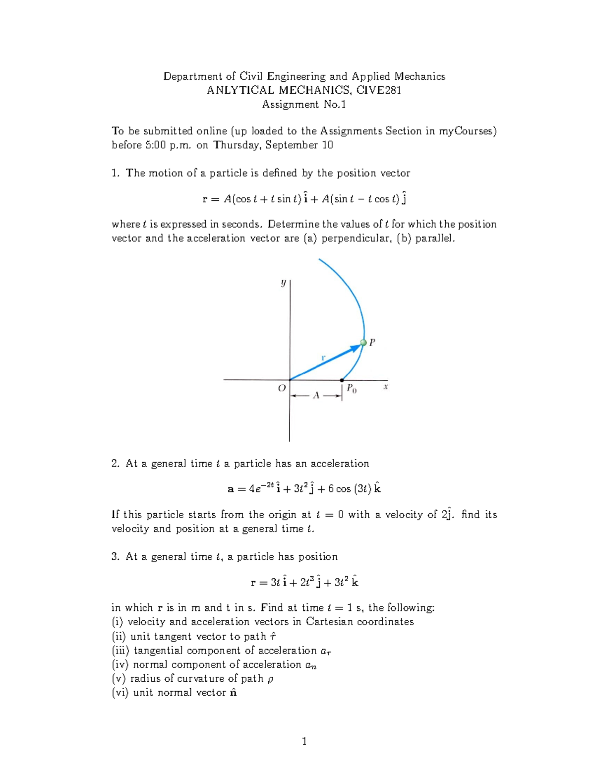 A1 Assignment 1 Cive 281 Studocu