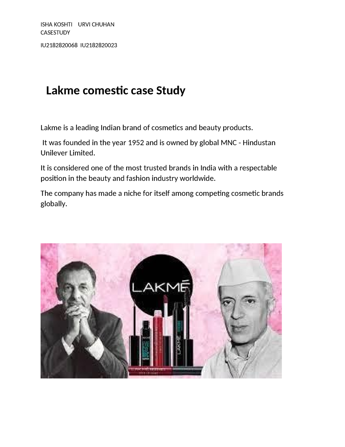 lakme case study ppt