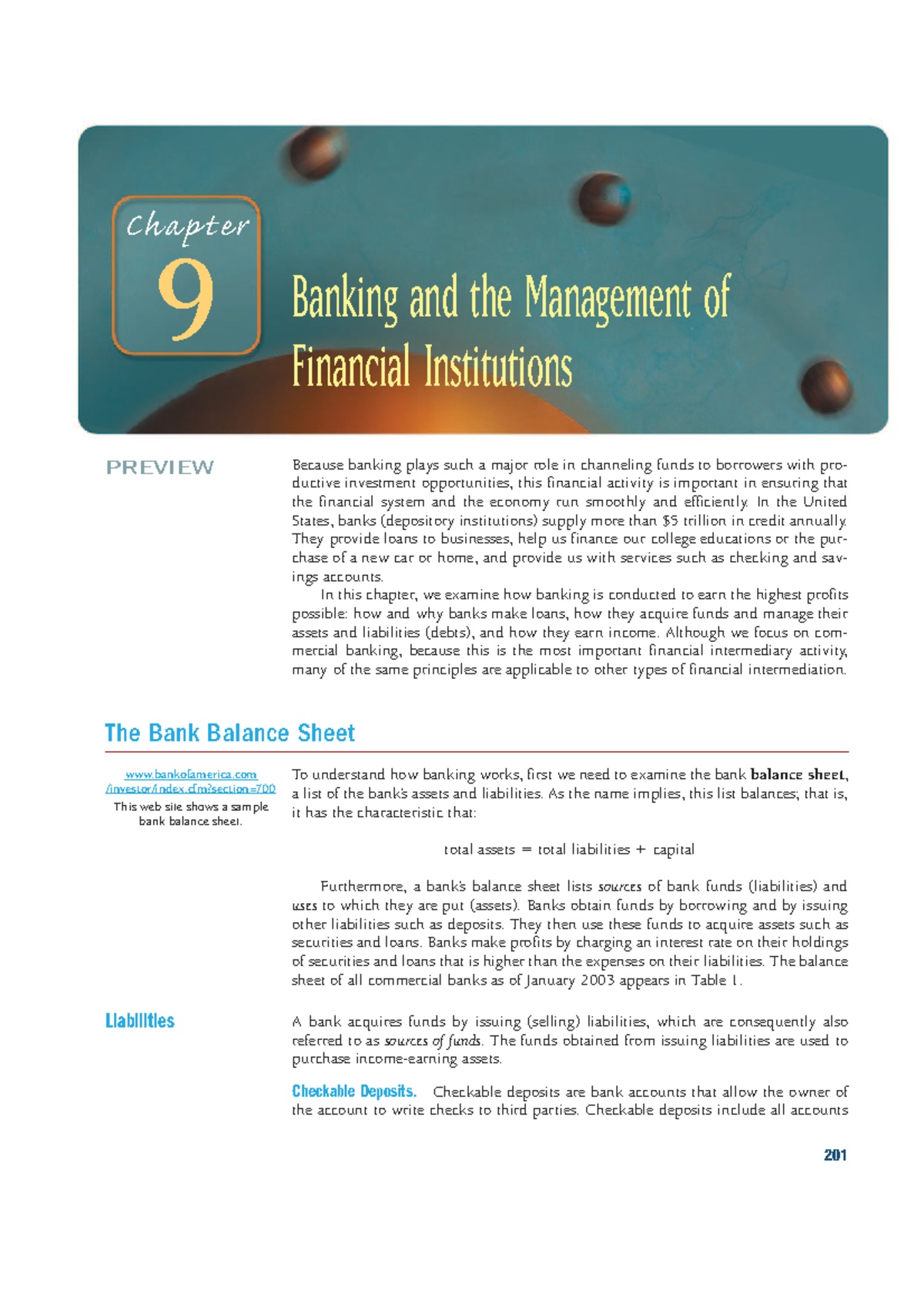 Banking and the Management of Financial Institutions - PREVIEW Because ...