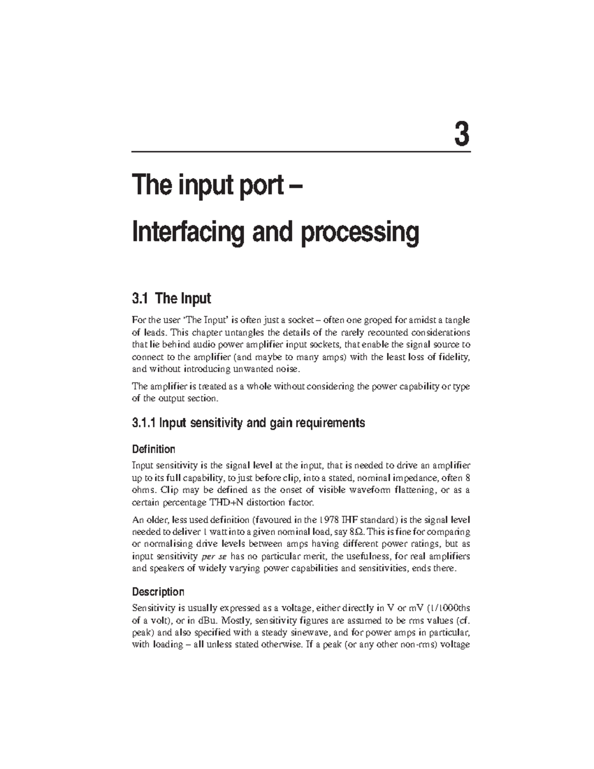 The input port – Interfacing and processing - This chapter untangles ...