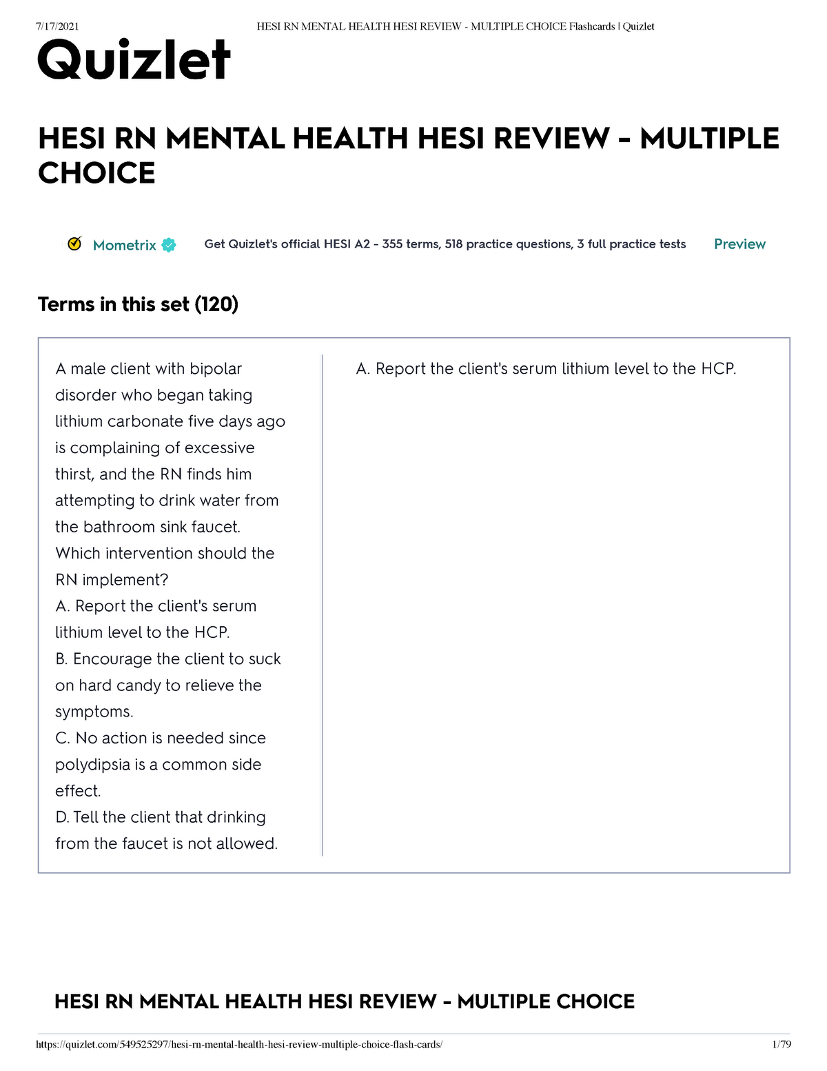 psychosis hesi case study quizlet