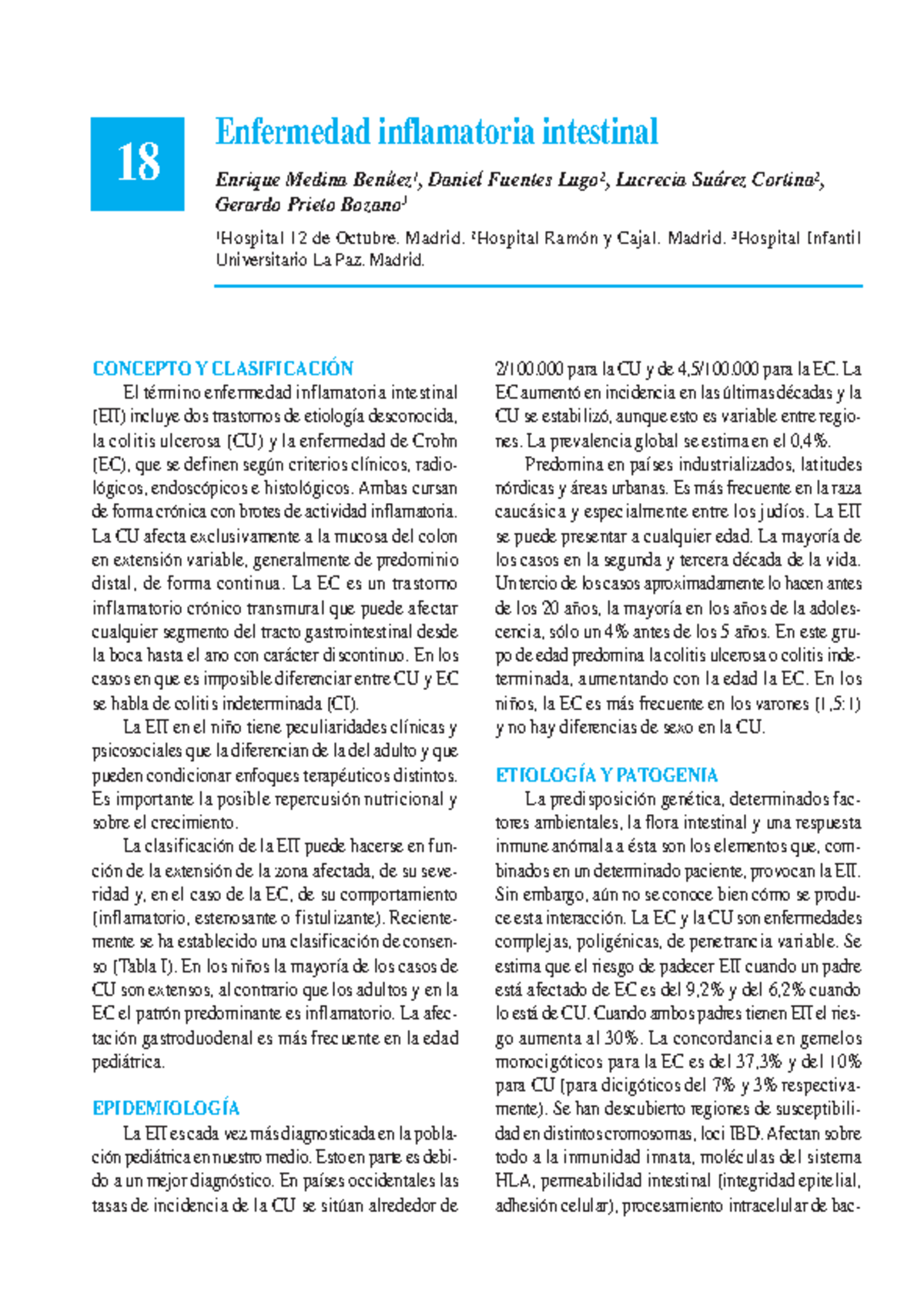 Enfermedad Inflamatoria Intestinal (EII) I - CONCEPTO Y CLASIFICACIÓN ...