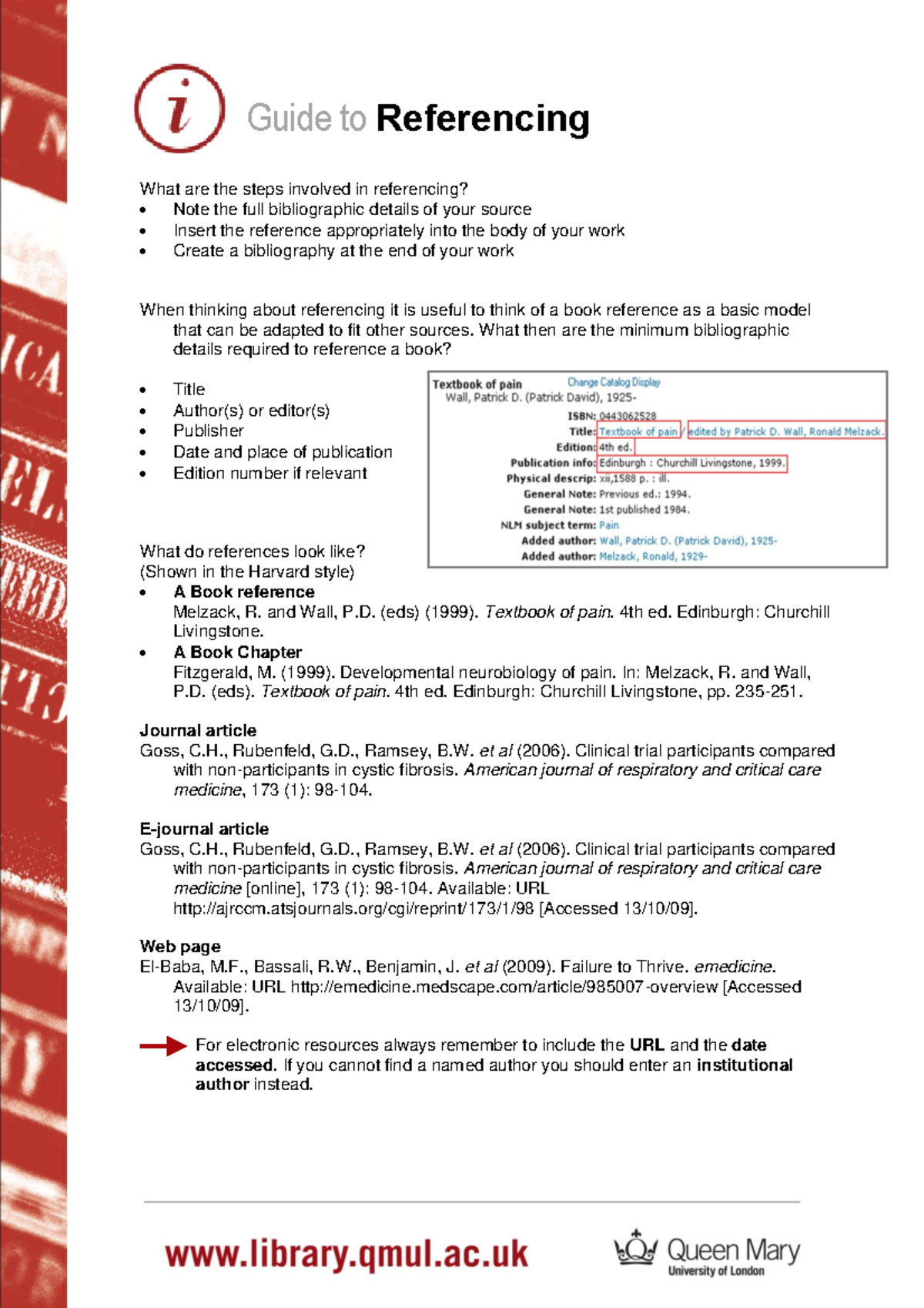 Guide to Referencing - BDS A200 - QMUL - Studocu
