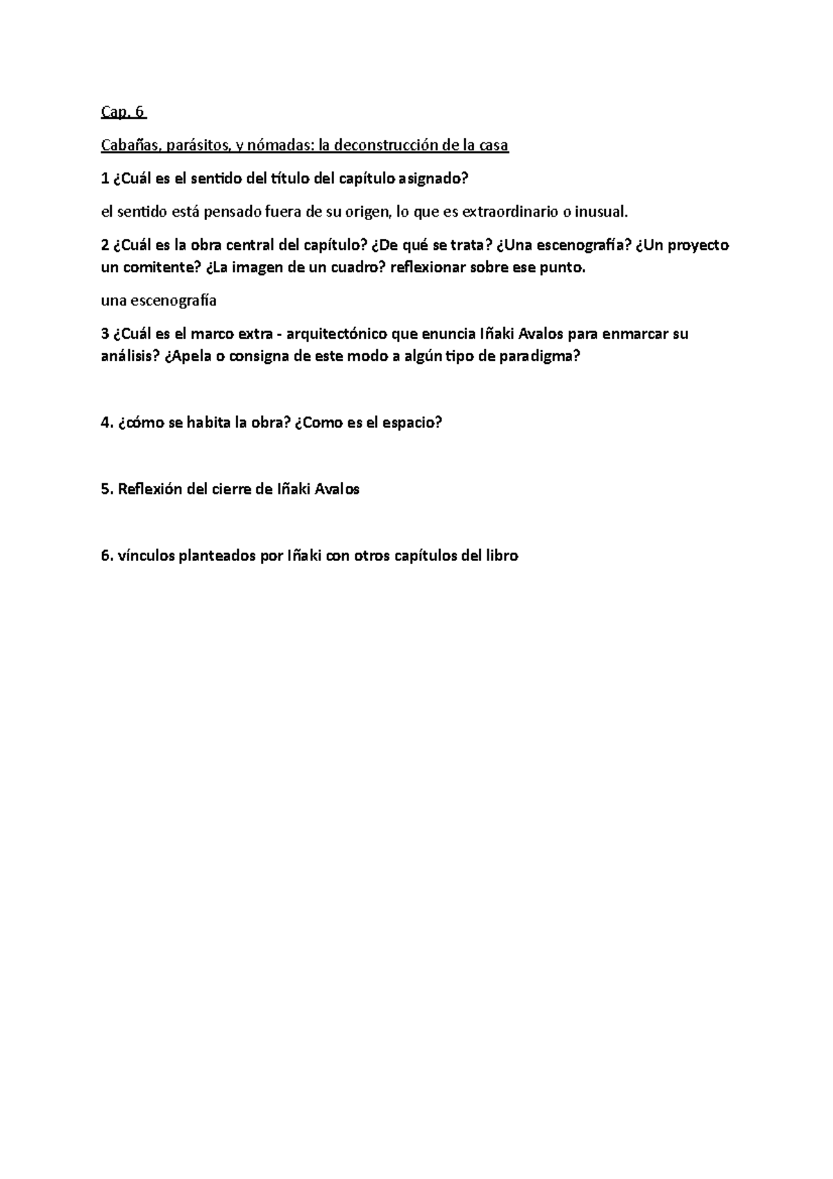 Cap 6 Teoria De Texto Leido Y Asignado Capitulo Cap 6 Cabañas Parásitos Y Nómadas La 7517