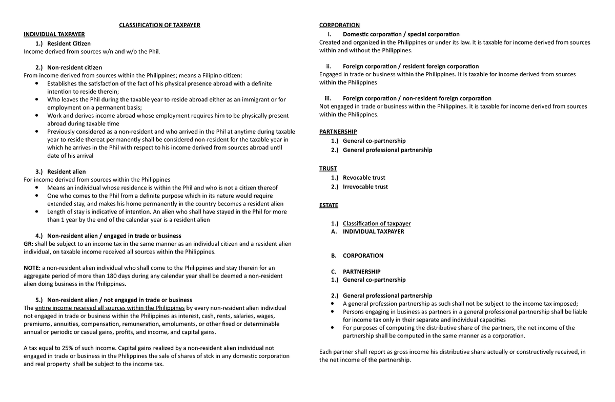 classification-of-taxpayer-individual-ta-classification-of-taxpayer