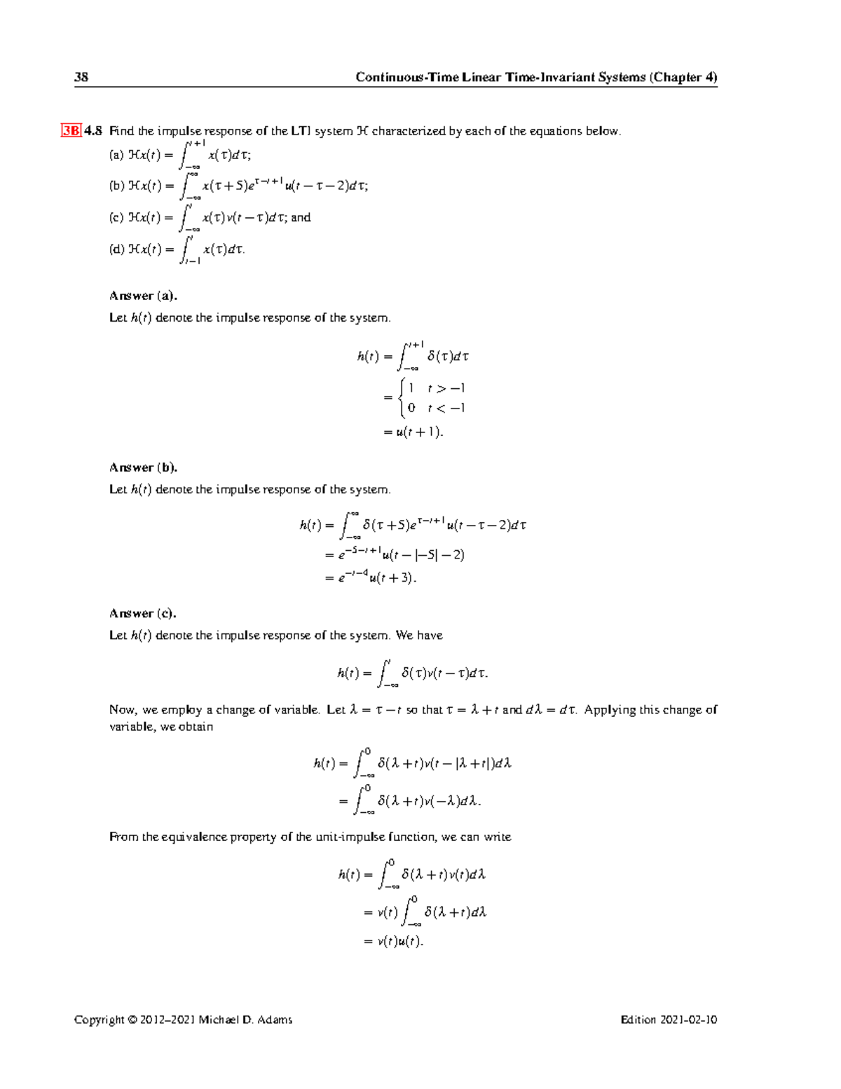 Assignment 3b Solutions - 38 Continuous-Time Linear Time-Invariant ...