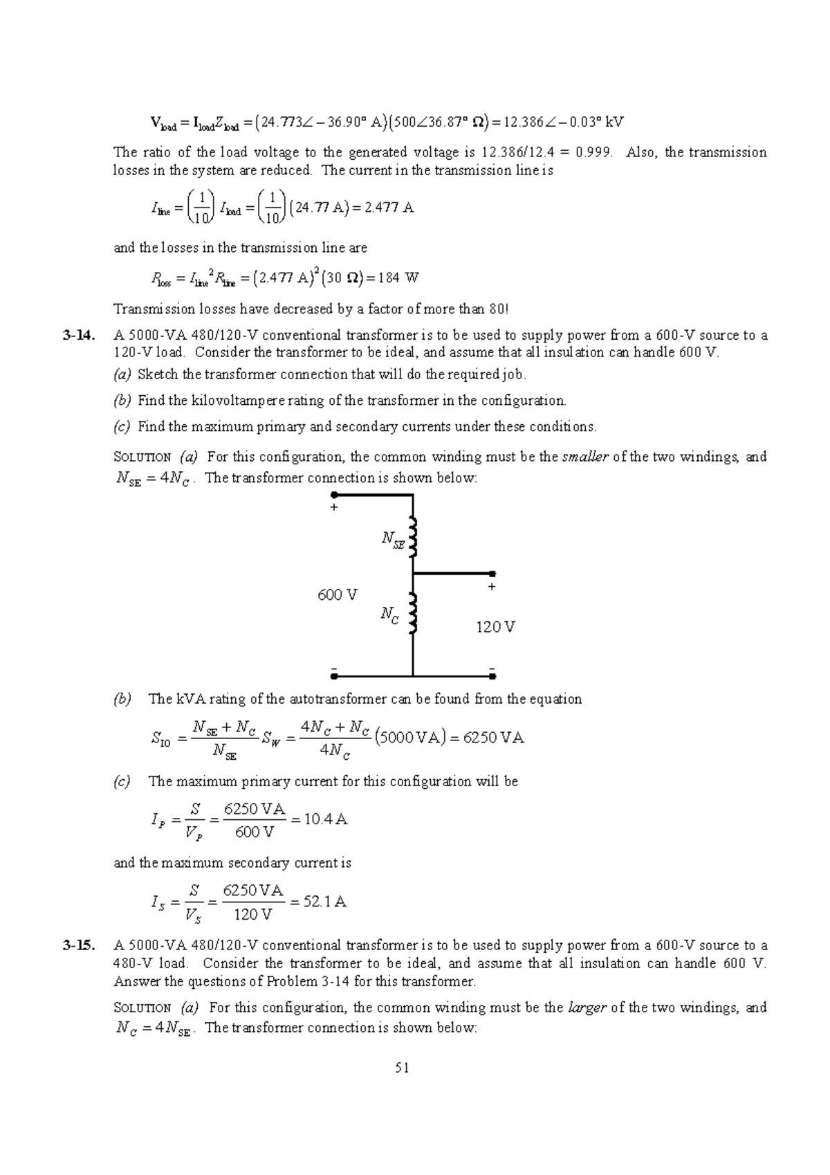 Electric Machinery And Power System Fundamentals10 Vload = Iload