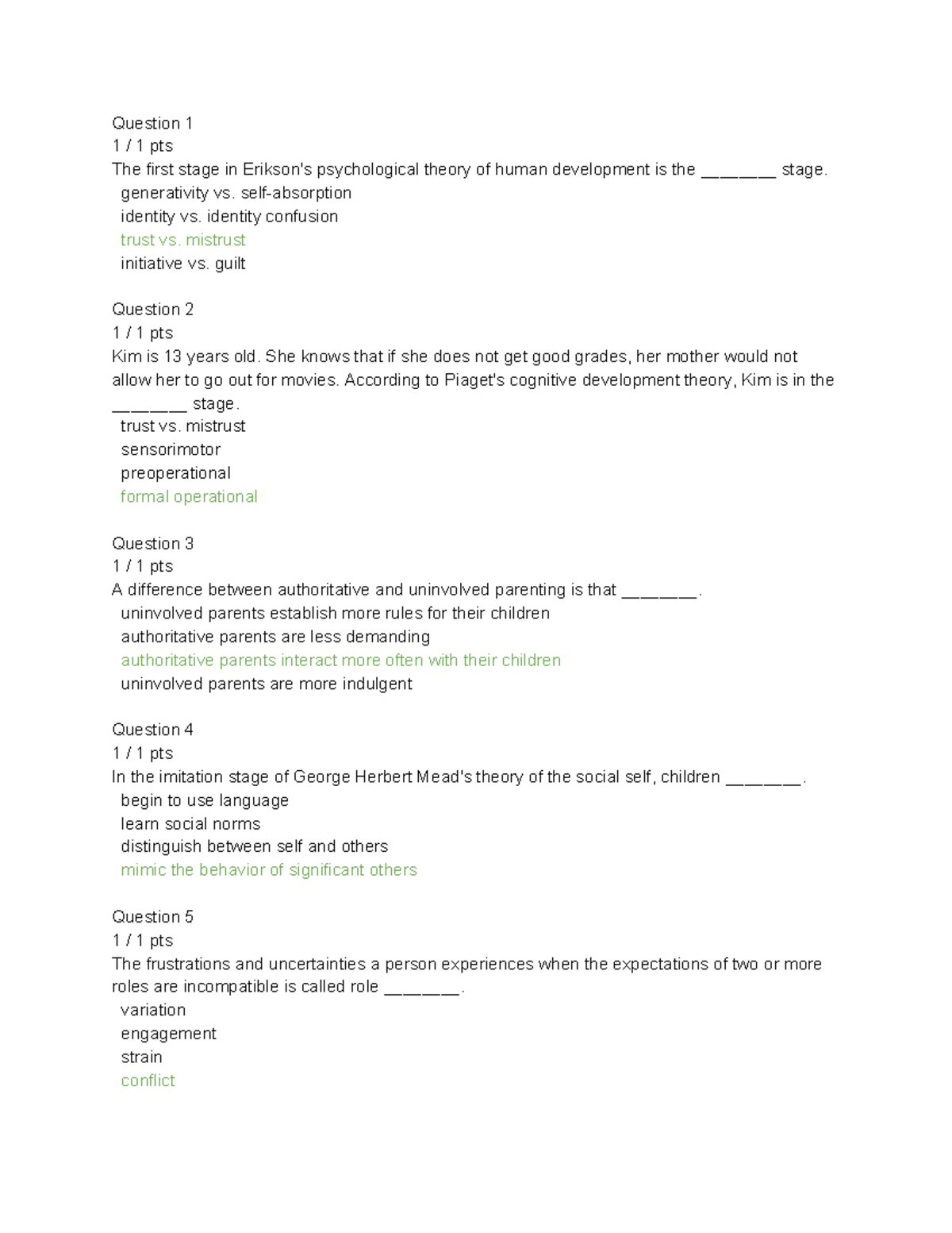 FCS Ch 12 quiz FCS quiz answers Question 1 1 / 1 pts The first