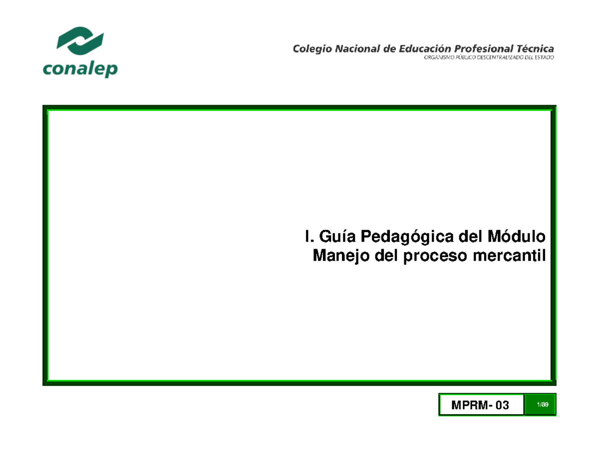 Guia Pedagogica Manejo Del Proceso Mercantil