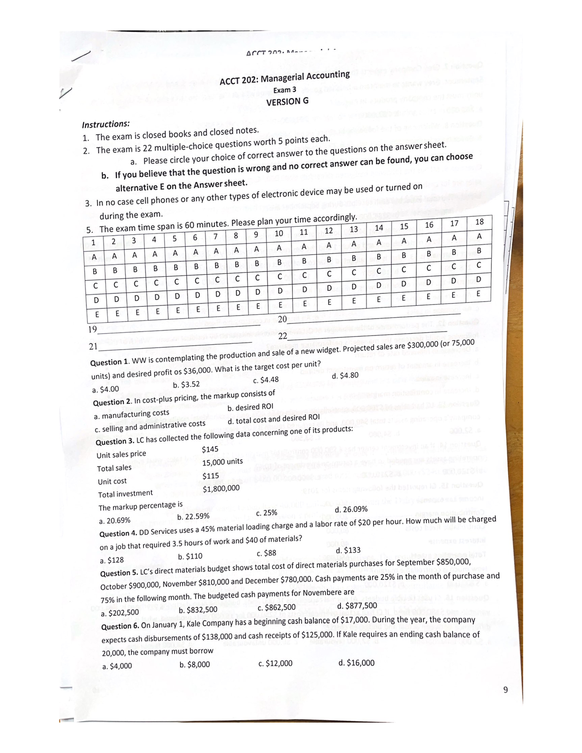 ACCT 202 Managerial Accounting 2 - Studocu