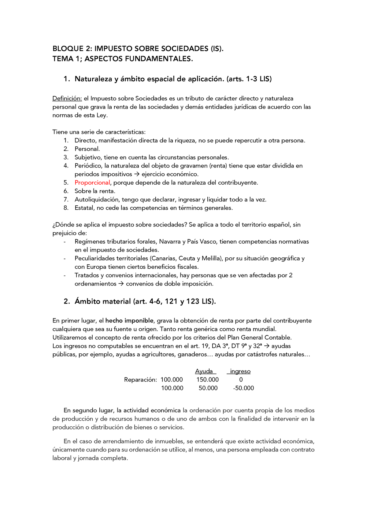 Tema 1 Impuesto Sobre Sociedades Bloque 2 Impuesto Sobre Sociedades Is Tema 1 Aspectos 5090